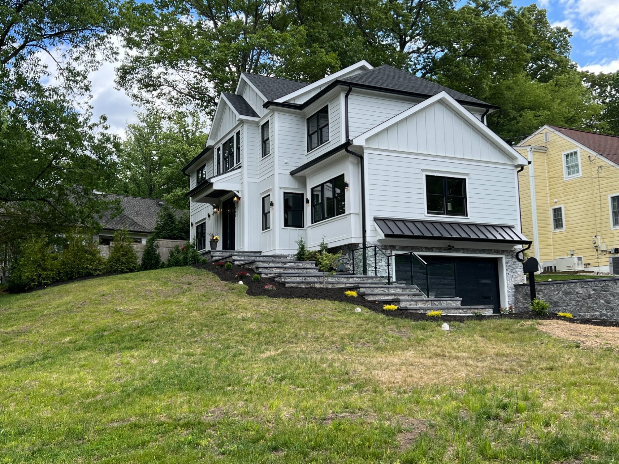 Custom home exterior daylight